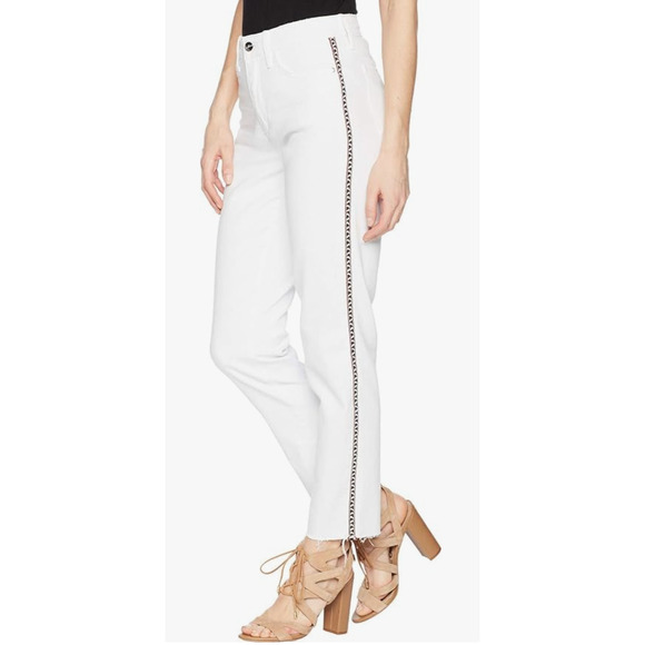 Sam Edelman Womens Mary Jane High Rise Straight Crop, White,Size 10/30 - Picture 2 of 3